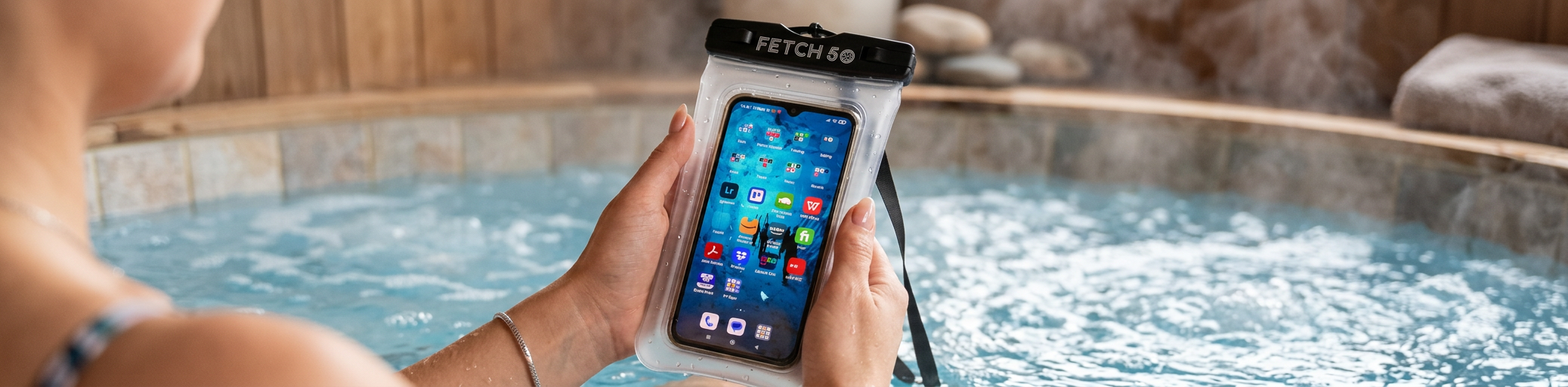 Fetch 50 Waterproof Mobile Phone Case IPX8, Iphone & Android upto 6.7 inch