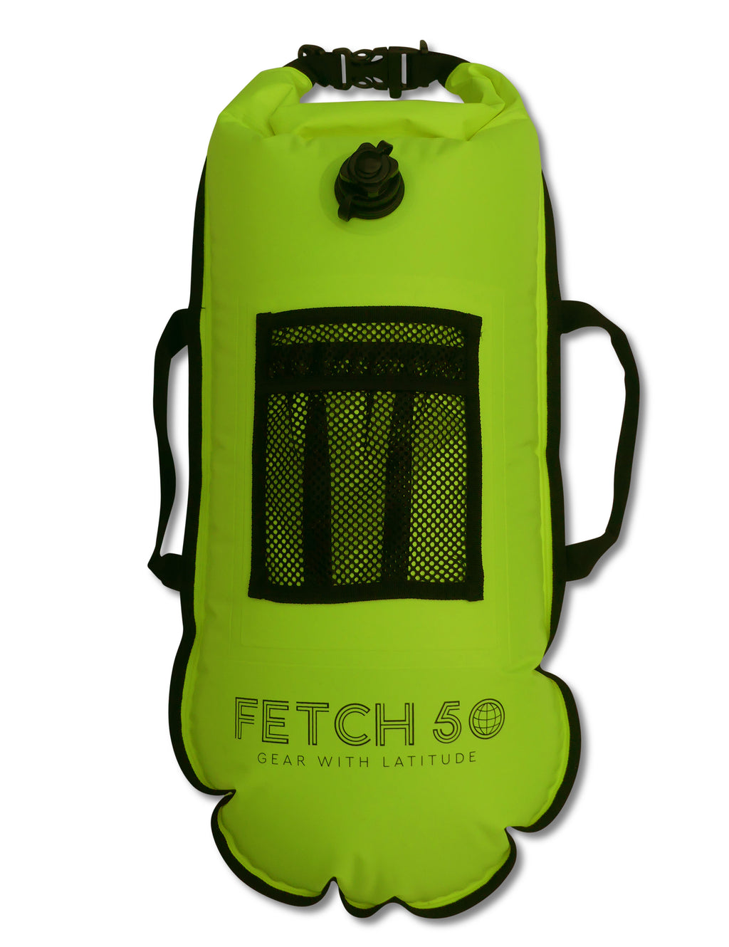 Fetch 50 Swimming Tow Float | Dry Bag with Nutrition Pouch |  Yellow | Wild Swimming & Triathlon