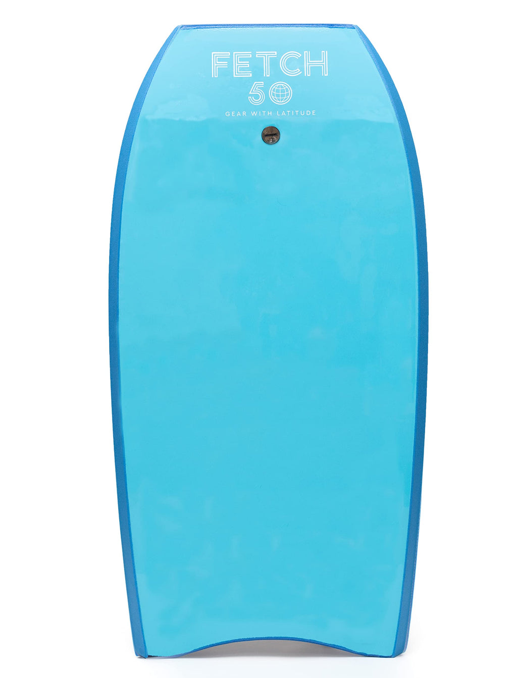 Bodyboard adulte et adolescent Fetch 50, planche de surf haute performance avec stringer et leash spiralé, bleu marine