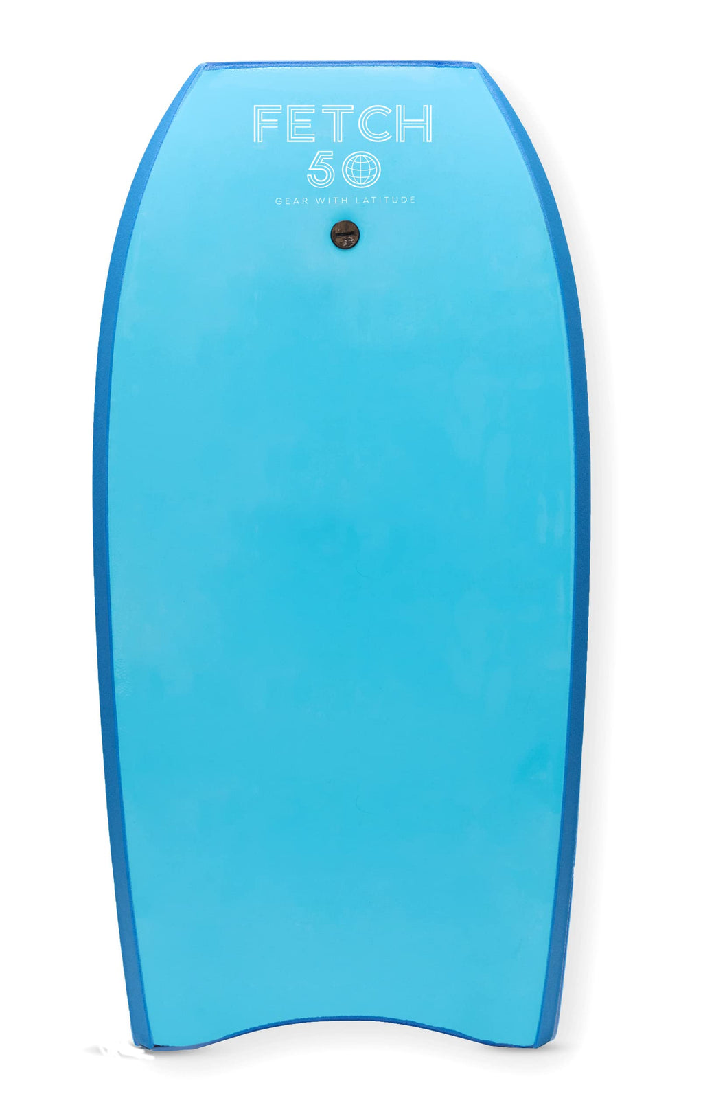 Bodyboard adulte et adolescent Fetch 50, planche de surf haute performance avec stringer et leash spiralé, bleu marine